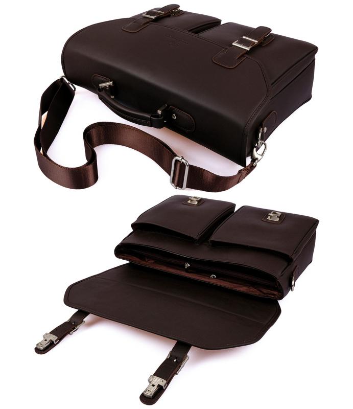 KANGAROO KINGDOM %100 Hakiki Dana Deri Crazy Horse Kahverengi Erkek Büyük Boy Laptop & Evrak Çantası 9928-ZK