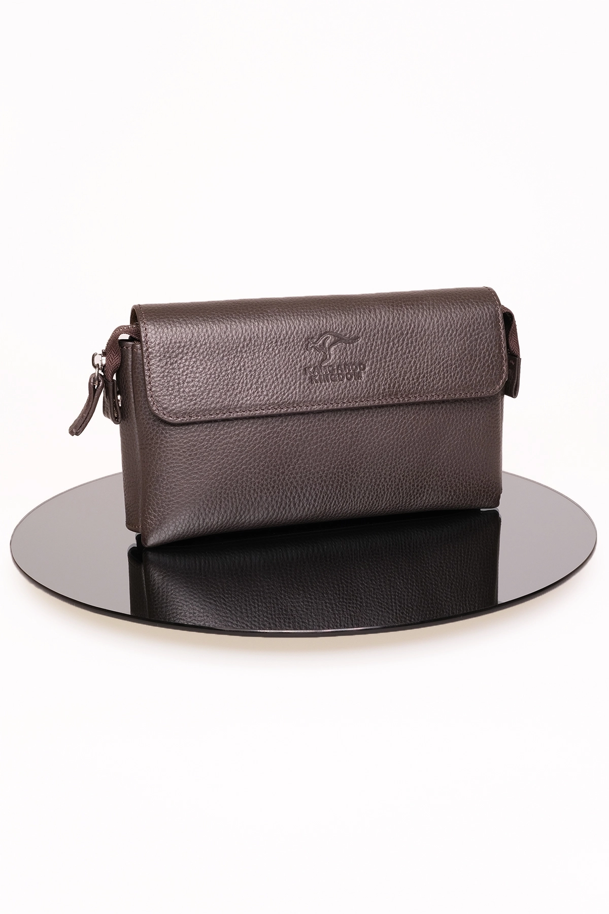 KANGAROO KINGDOM Hakiki Dana Deri Lacivert Erkek Portföy & Clutch El Çantası 9985-L