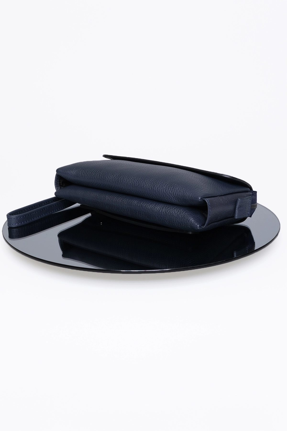 KANGAROO KINGDOM Hakiki Dana Deri Lacivert Erkek Portföy & Clutch El Çantası 9985-L