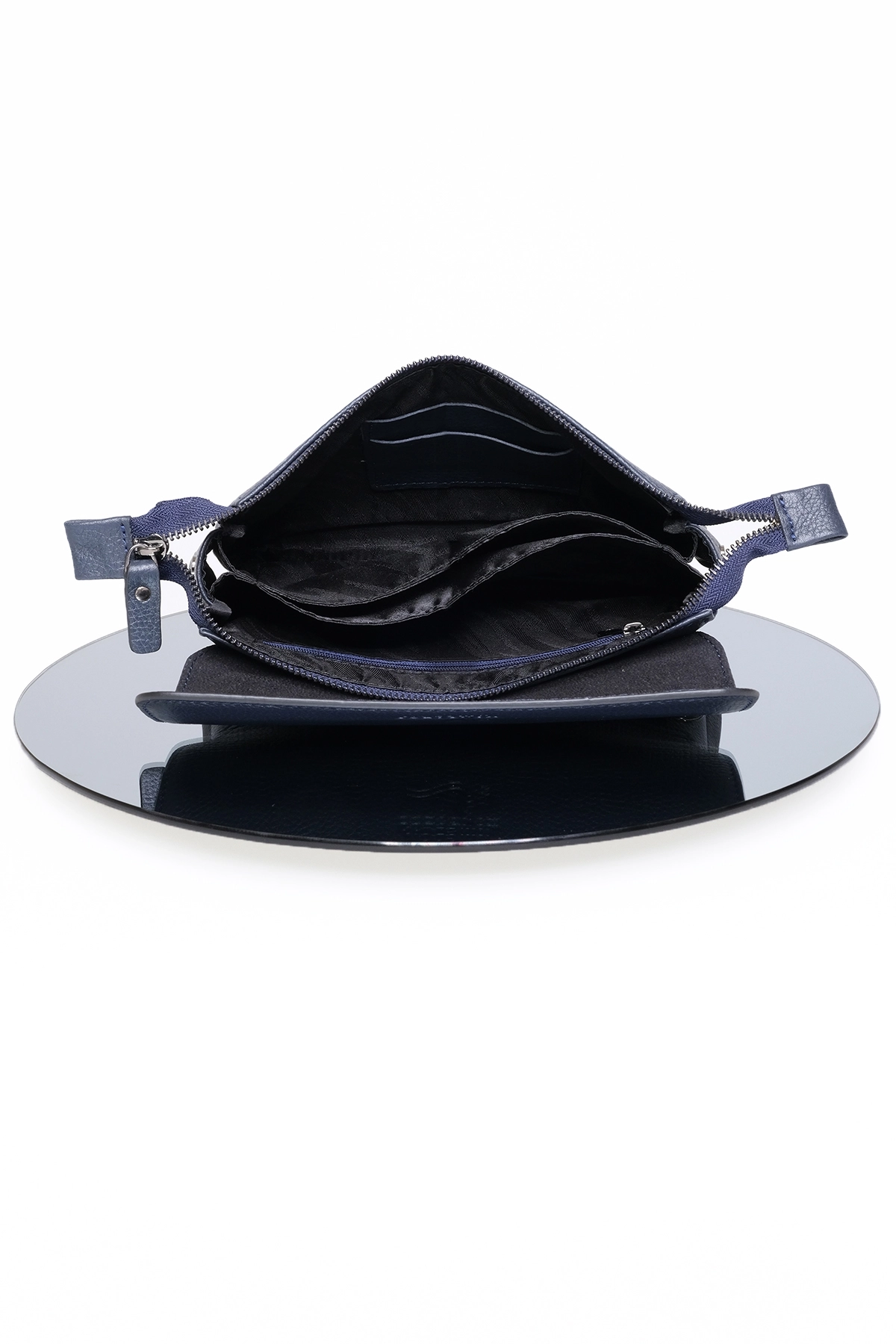 KANGAROO KINGDOM Hakiki Dana Deri Lacivert Erkek Portföy & Clutch El Çantası 9985-L