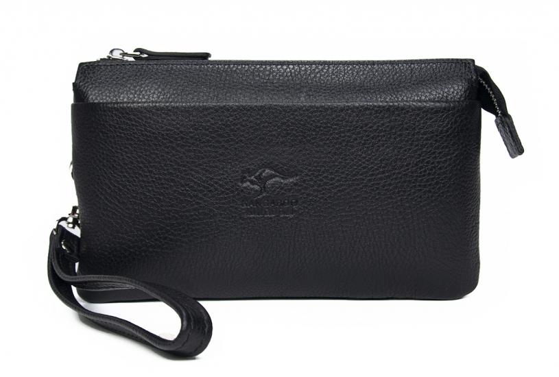 KANGAROO KINGDOM Hakiki Deri Taba Erkek El Portföy Clutch Çantası 5488-T