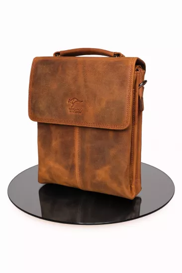 Hakiki Deri Crazy Horse Postacı Çantası 2344-ZAT