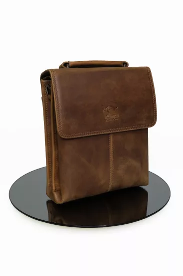 Hakiki Deri Crazy Horse Postacı Çantası 2344-ZAC