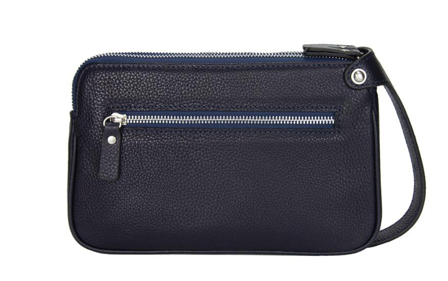 KANGAROO KINGDOM Hakiki Dana Deri Lacivert Erkek Portföy & Clutch El Çantası 1285-L