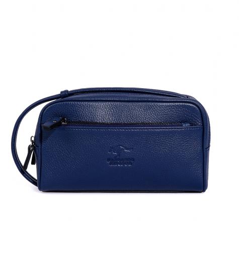 KANGAROO KINGDOM Hakiki Deri Lacivert Erkek Portföy & Clutch El Çantası 6466-L