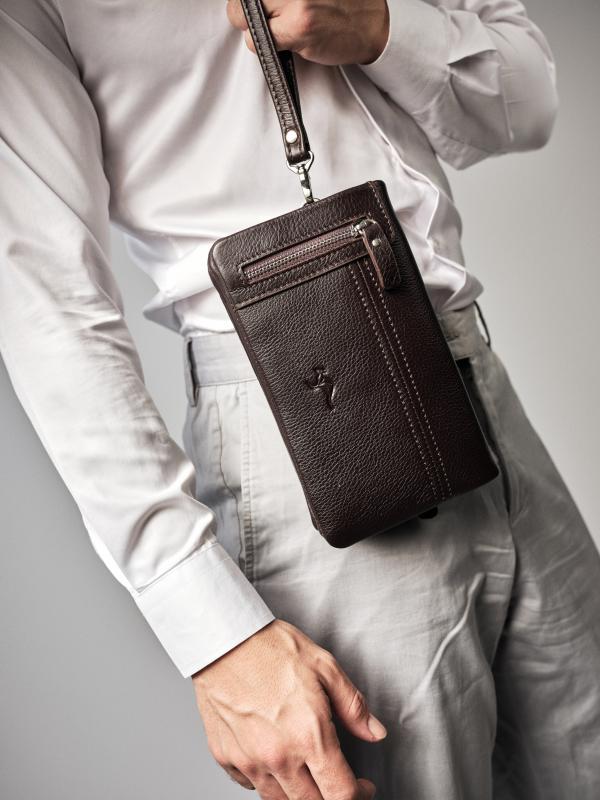 KANGAROO%20KINGDOM%20%100%20Hakiki%20Dana%20Deri%20Siyah%20Erkek%20Portföy%20&%20Clutch%20El%20Çantası%207477-S